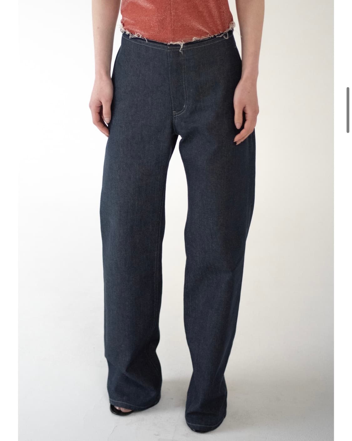 teak WAIST CUT-OUT DENIM PANTS 데님 m  상품이미지3