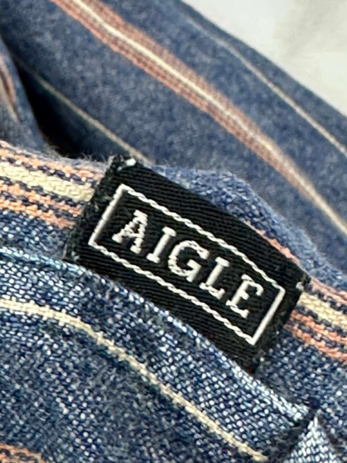 AIGLE 에이글 스트라이프 보헤미안 빈티지 포켓 셔츠 상품이미지6