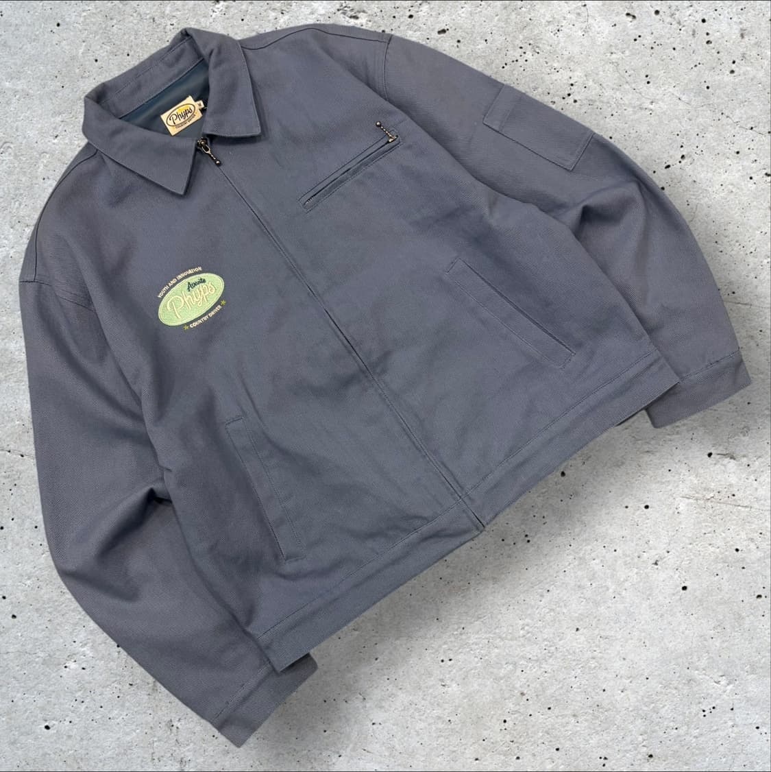 [M] Phyps 피지컬디파트먼트  x 아반떼 자수 워크 자켓 B702 상품이미지2