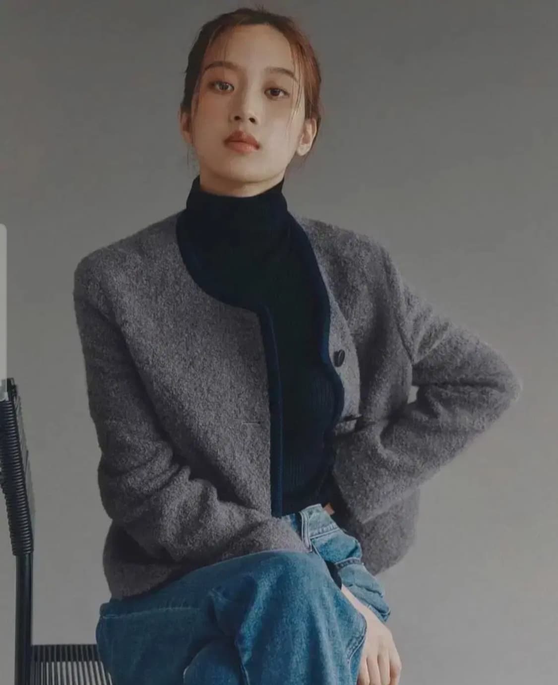 (새상품급)온앤온 문가영 부클레 트위드자켓 상품이미지6