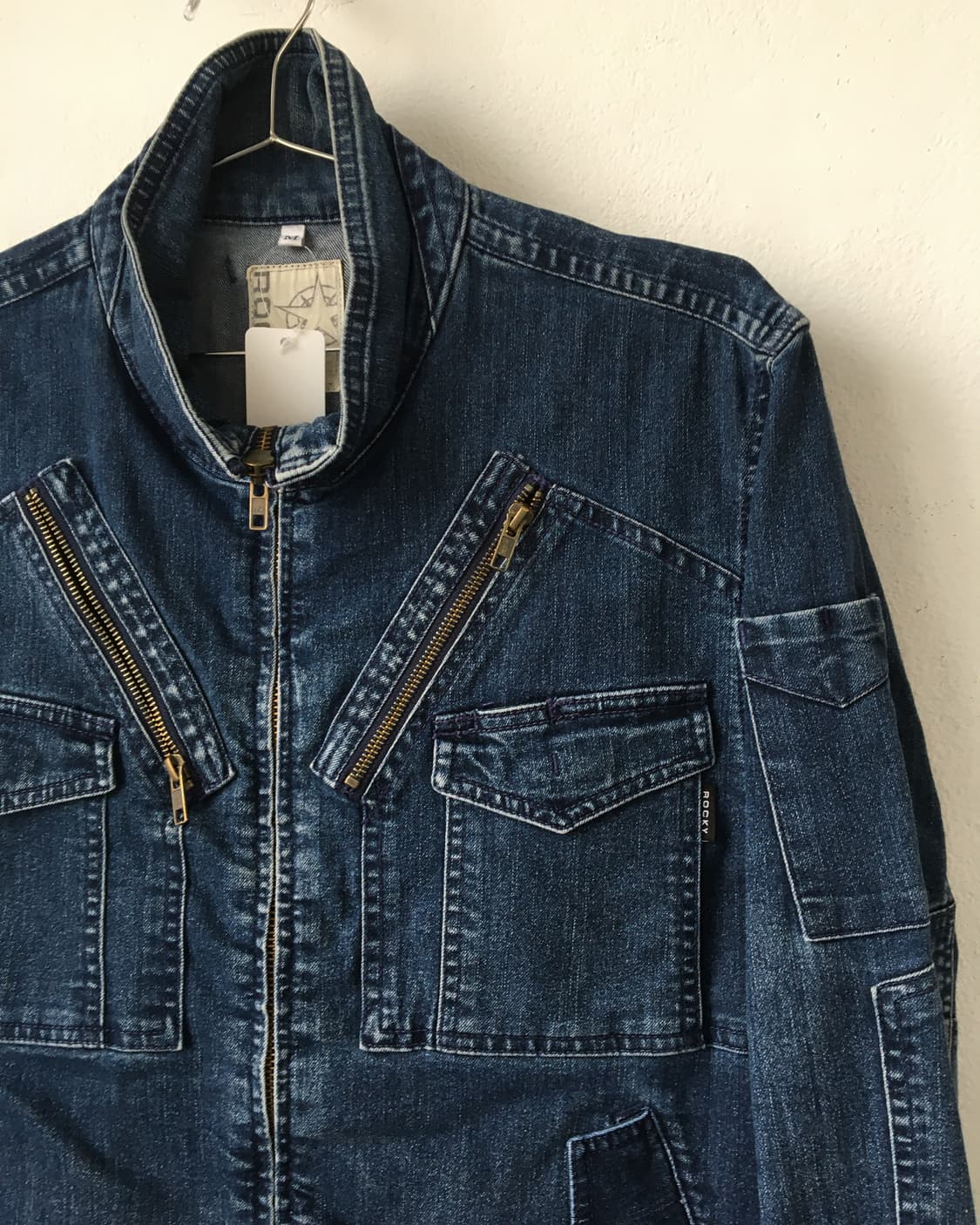 High neck denim jacket 상품이미지4