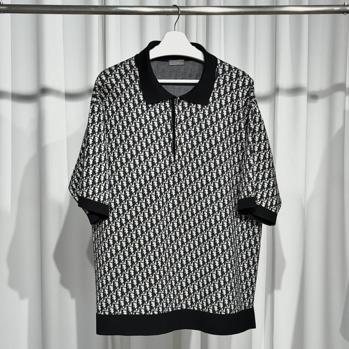 [새상품급] 디올 오블리크 자카드 니트 카라티 폴로티 상품이미지1