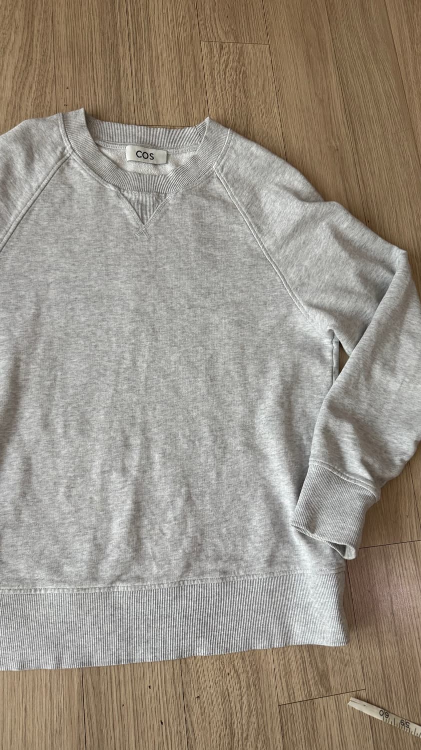 COS 베이직 그레이 코튼 맨투맨  xs  44-55 loop loop 상품이미지2
