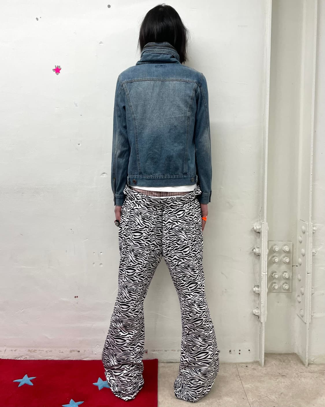 neck zipper high-neck denim jacket  상품이미지5