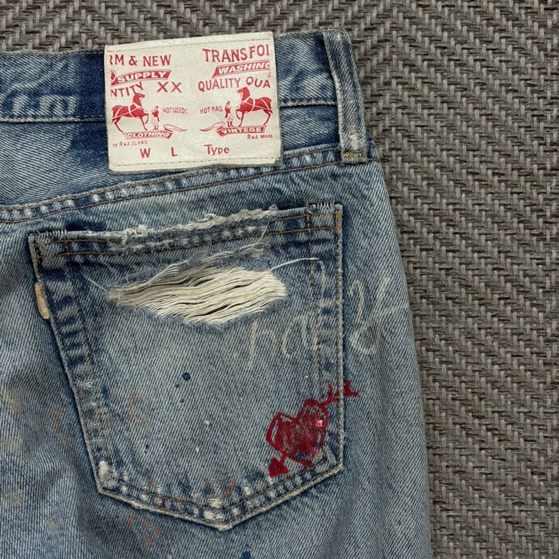 RNA SLANG 디스트로이드 페인트 데님팬츠 v2760 상품이미지7