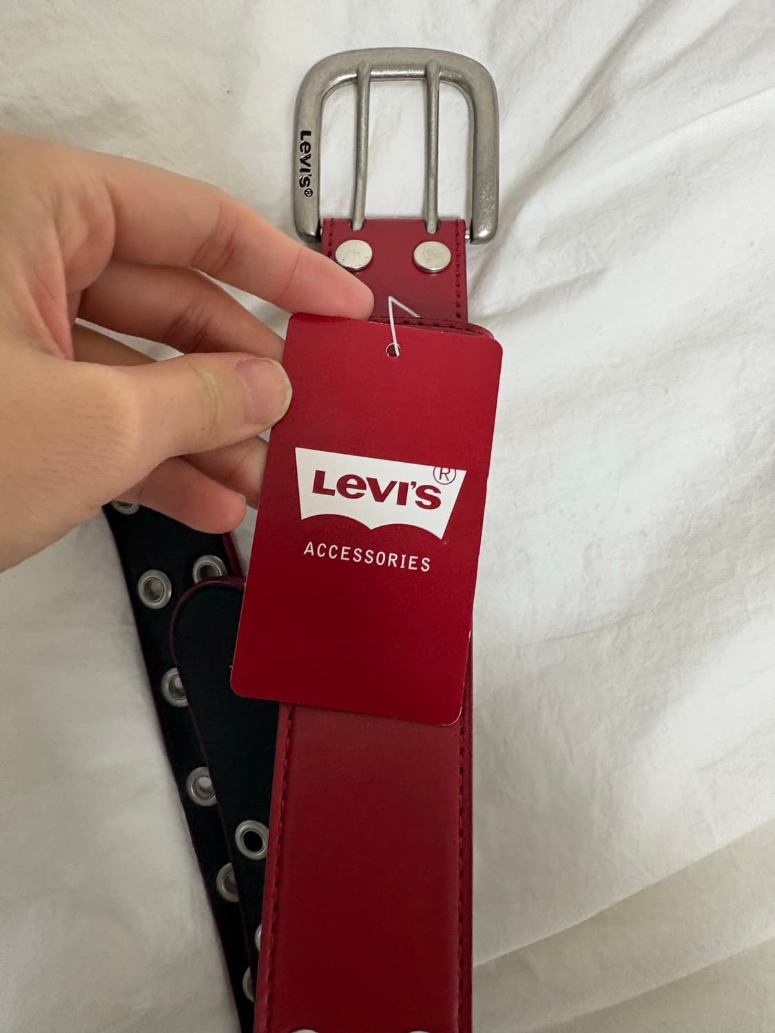 리바이스 double pin belt (red) 상품이미지2