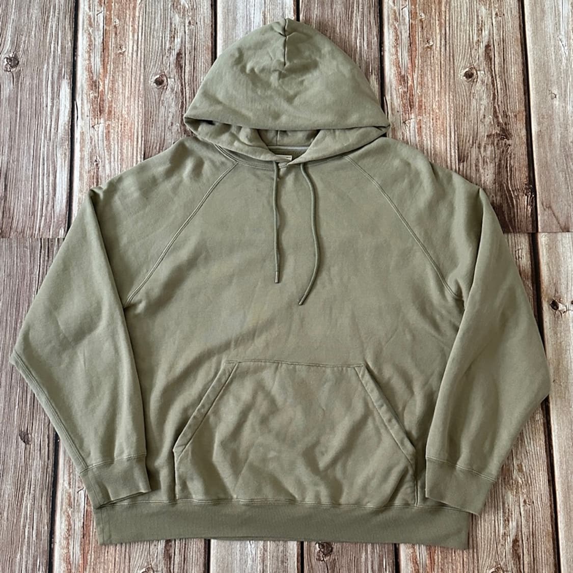 unfil 언필 라이트 웨이트 라글란 스웻 후드 5 사이즈 카키 색상 상품이미지1