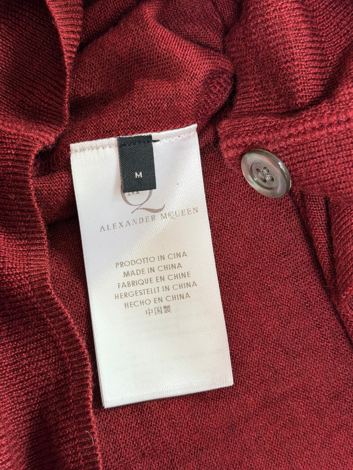 [McQ Alexander McQueen] 엘보 패치 울 가디건 - 버건 상품이미지5