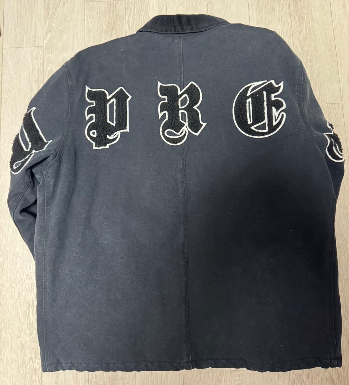 슈프림 올드 잉글리쉬 캔버스 워크 자켓 블랙 - 25SS (L) 상품이미지7