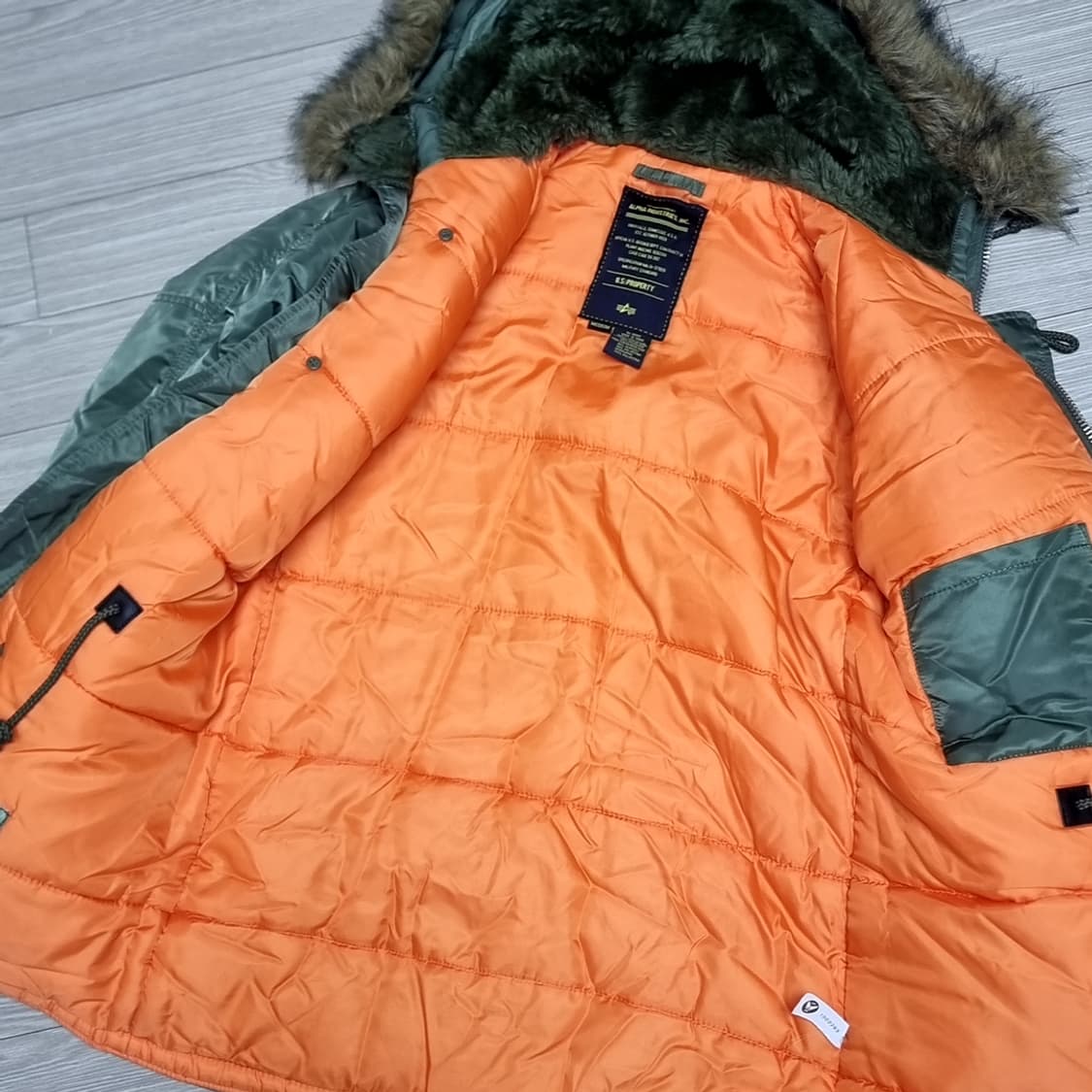 알파인더스트리 N3B 패딩 그린 오렌지(m) 상품이미지4