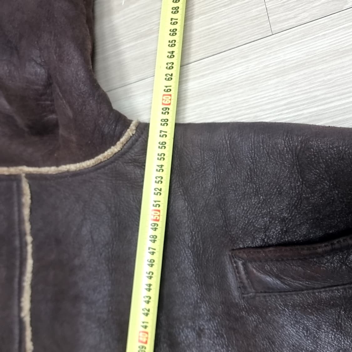 90년대 빈티지 체이스컬트 양털 무스탕 자켓 브라운(100) 상품이미지7