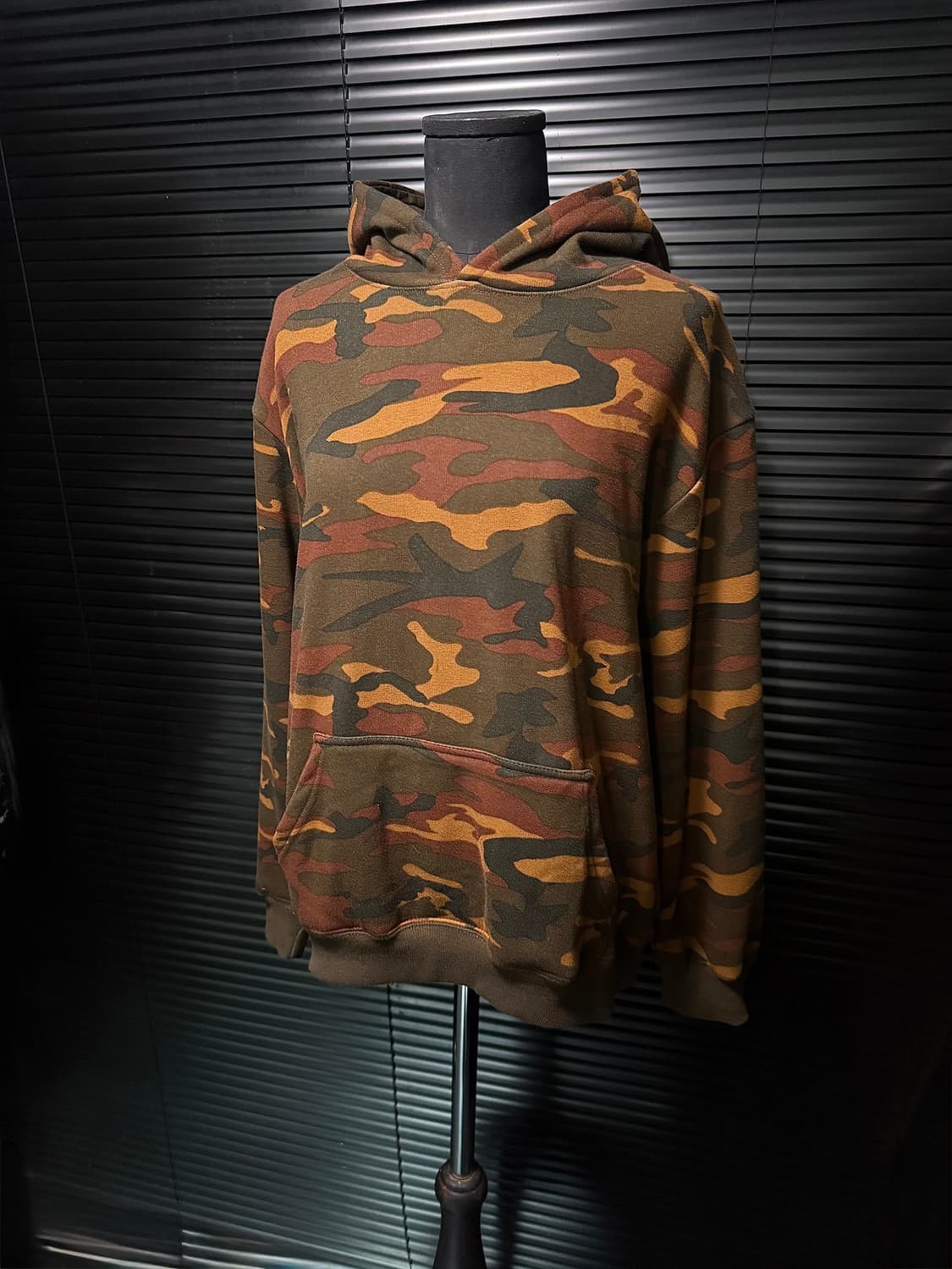 HeyBig 카모 스웻 후드 후디 밀리터리 워크 군인 털 L 100 아메 상품이미지1