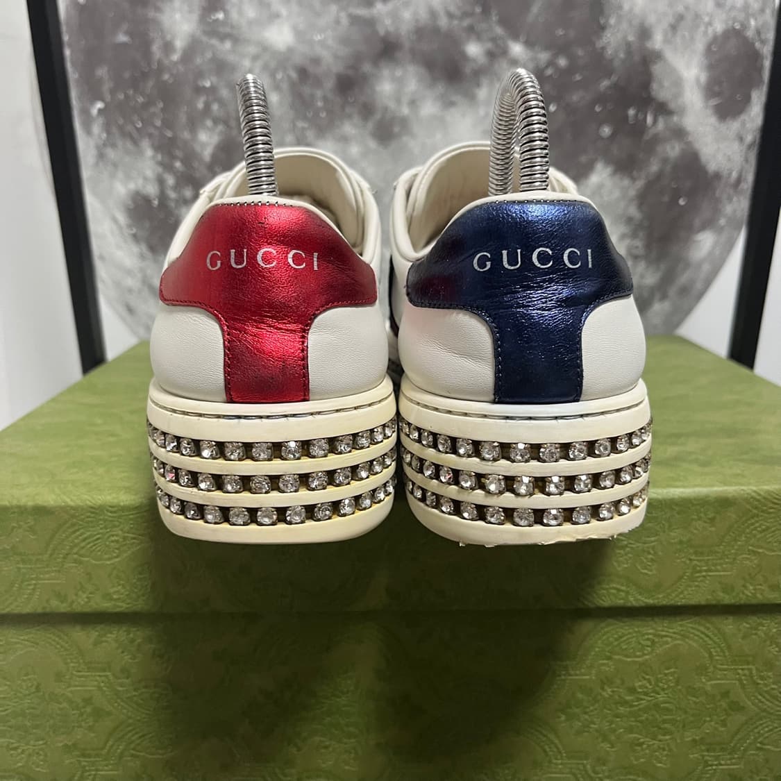 정품 34) 구찌 크리스탈 플랫폼 에이스 스니커즈 220~225 상품이미지4