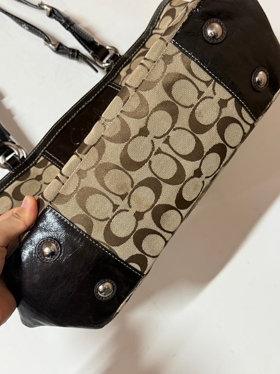 코치 시그니처 숄더백 브라운 숄더백 토트백 상품이미지6