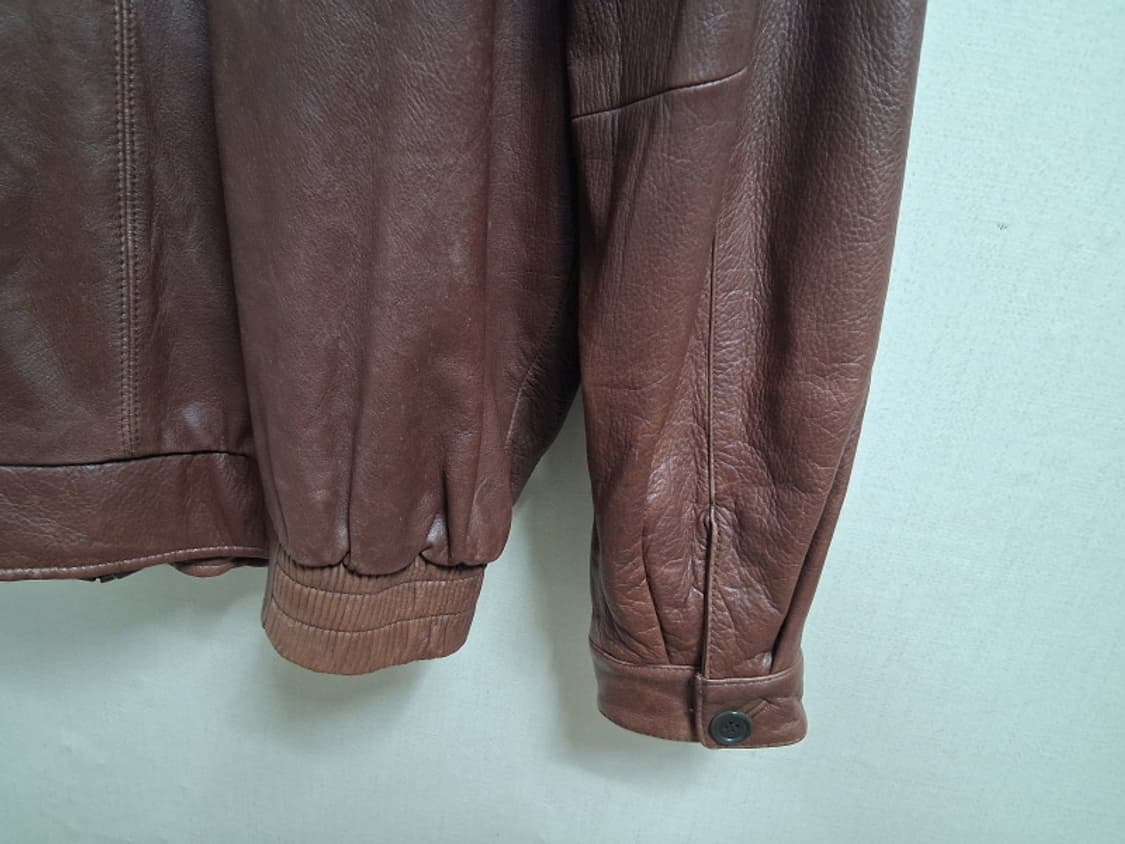 일본빈티지 VALLEMOSSO 일본구제 브라운 양가죽쟈켓 남성 100 상품이미지8