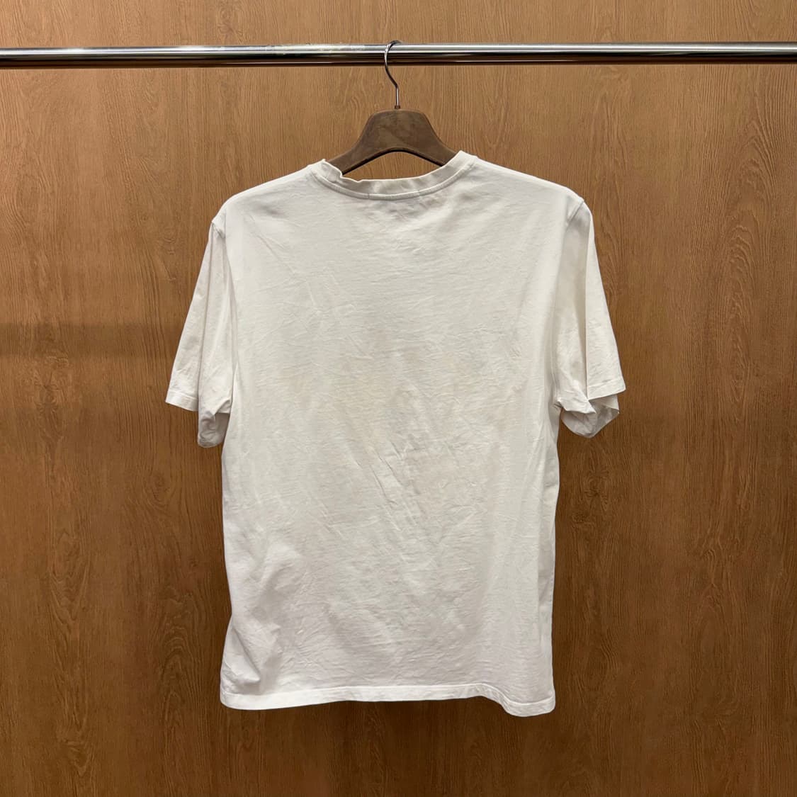 MSGM 밀라노 빅로고 프린트 반팔 티셔츠 크루넥 레귤러핏 화이트 상품이미지3