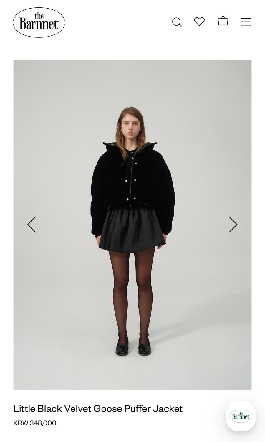 (급처)더바넷 벨벳 구스 푸퍼 패딩 상품이미지2