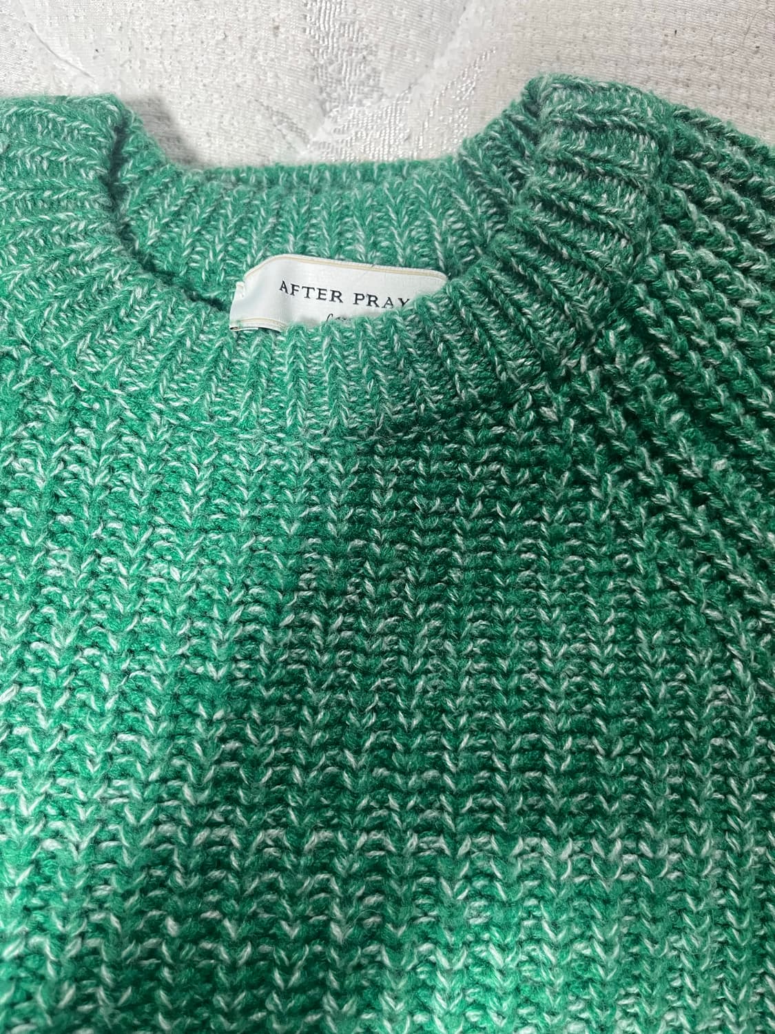 애프터프레이(AFTERPRAY) 솔라 인타르시아 니트 포레스트 상품이미지3