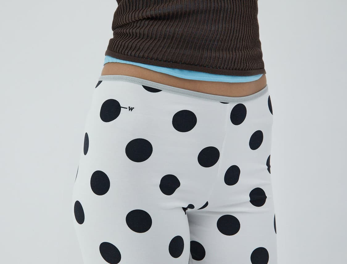 [M]기마구아스 Aneu 도트 레깅스/화이트 상품이미지4