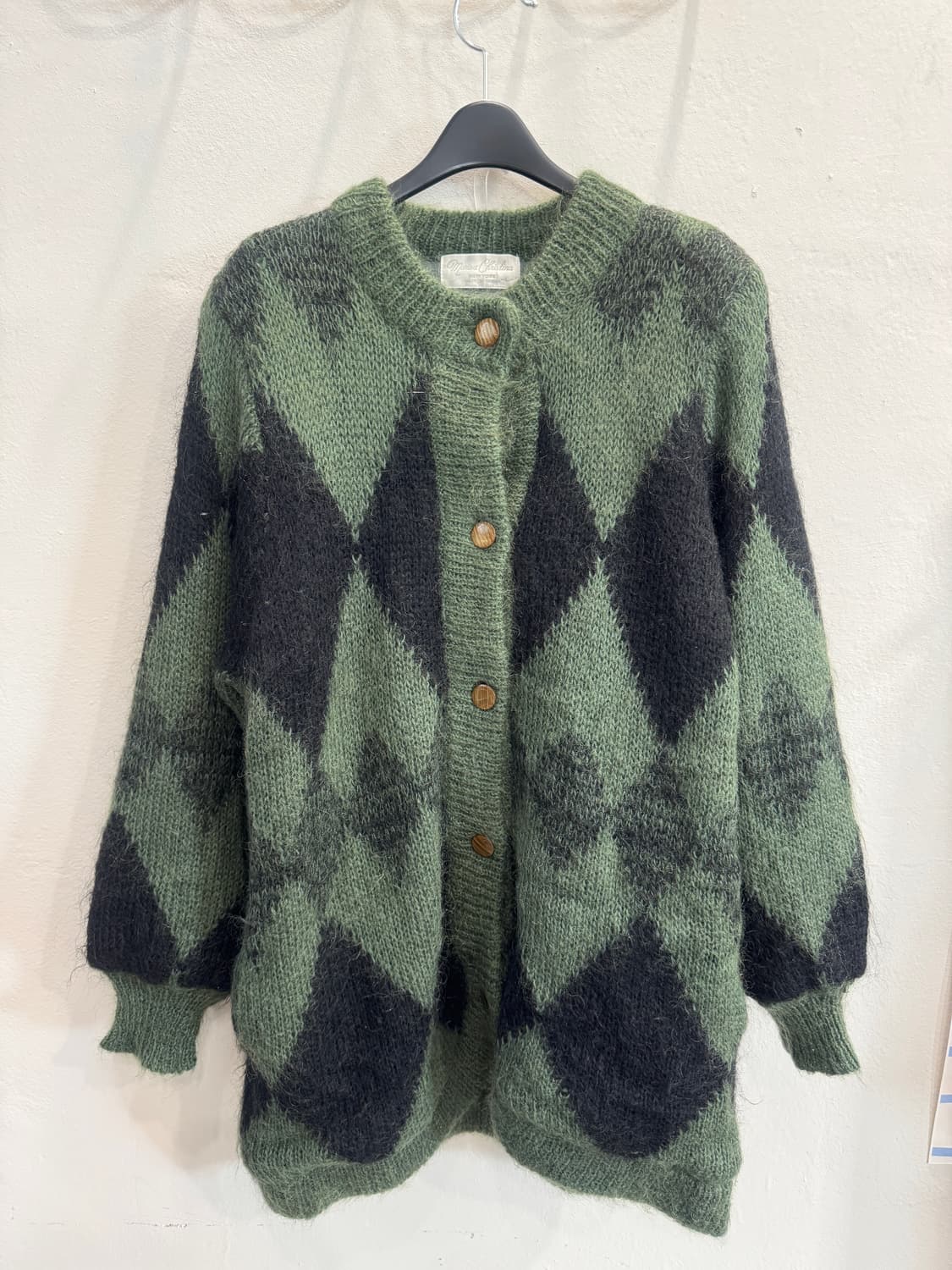 japan vintage 울믹스 패턴 가디건 상품이미지1