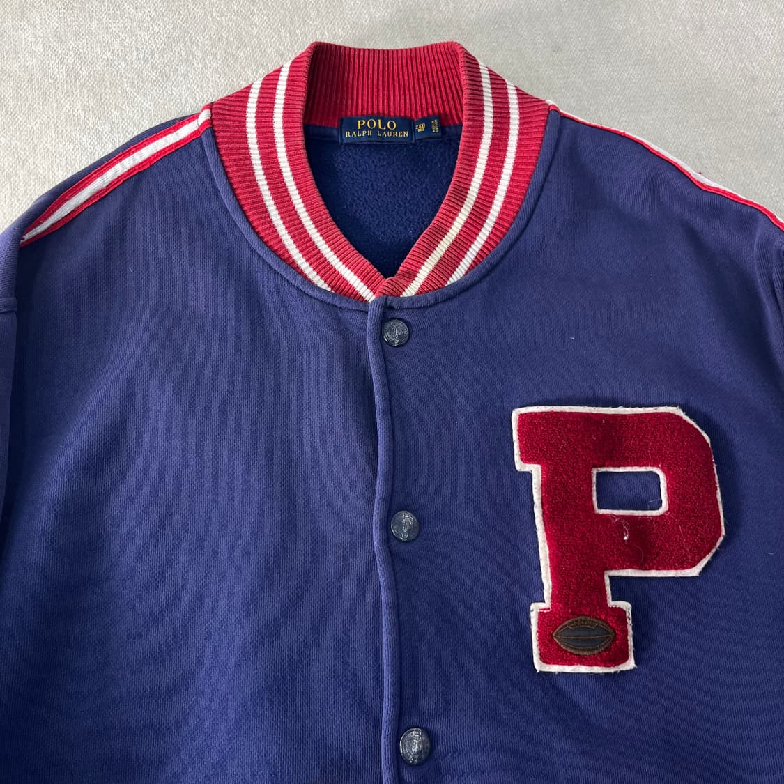 110 폴로랄프로렌 P로고 코튼 에이징 바시티 자켓 상품이미지3