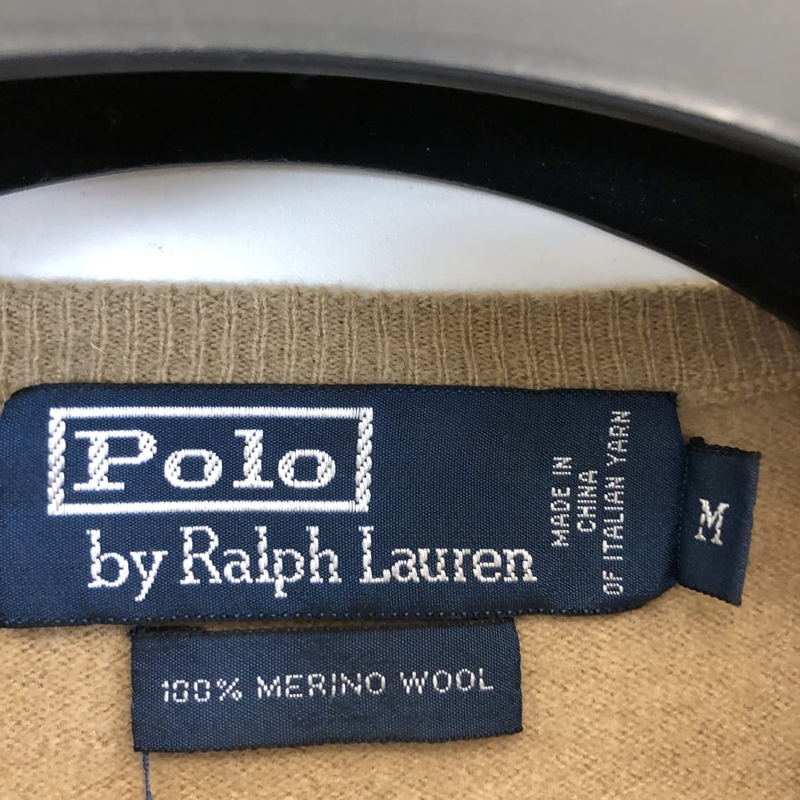 폴로 랄프로렌 메리노울 100% 브이넥니트 M 상품이미지5
