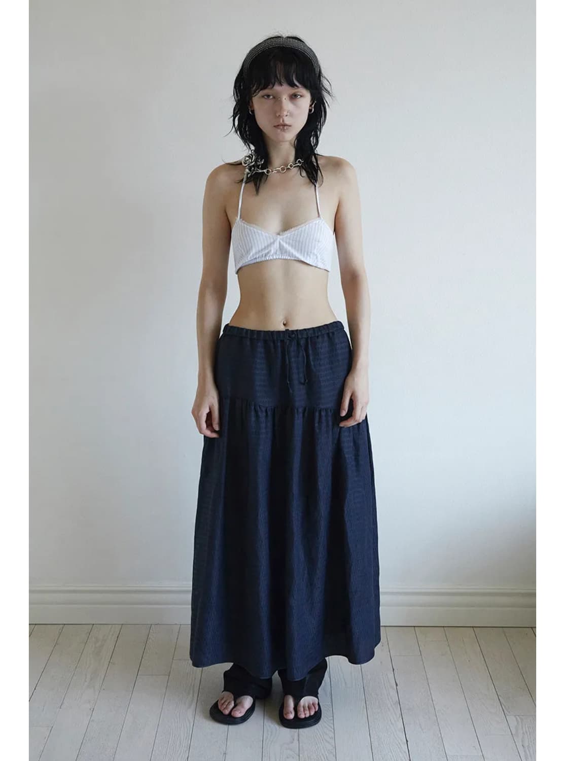데어드 WAVE YOKE SHIRRING SKIRT 상품이미지3