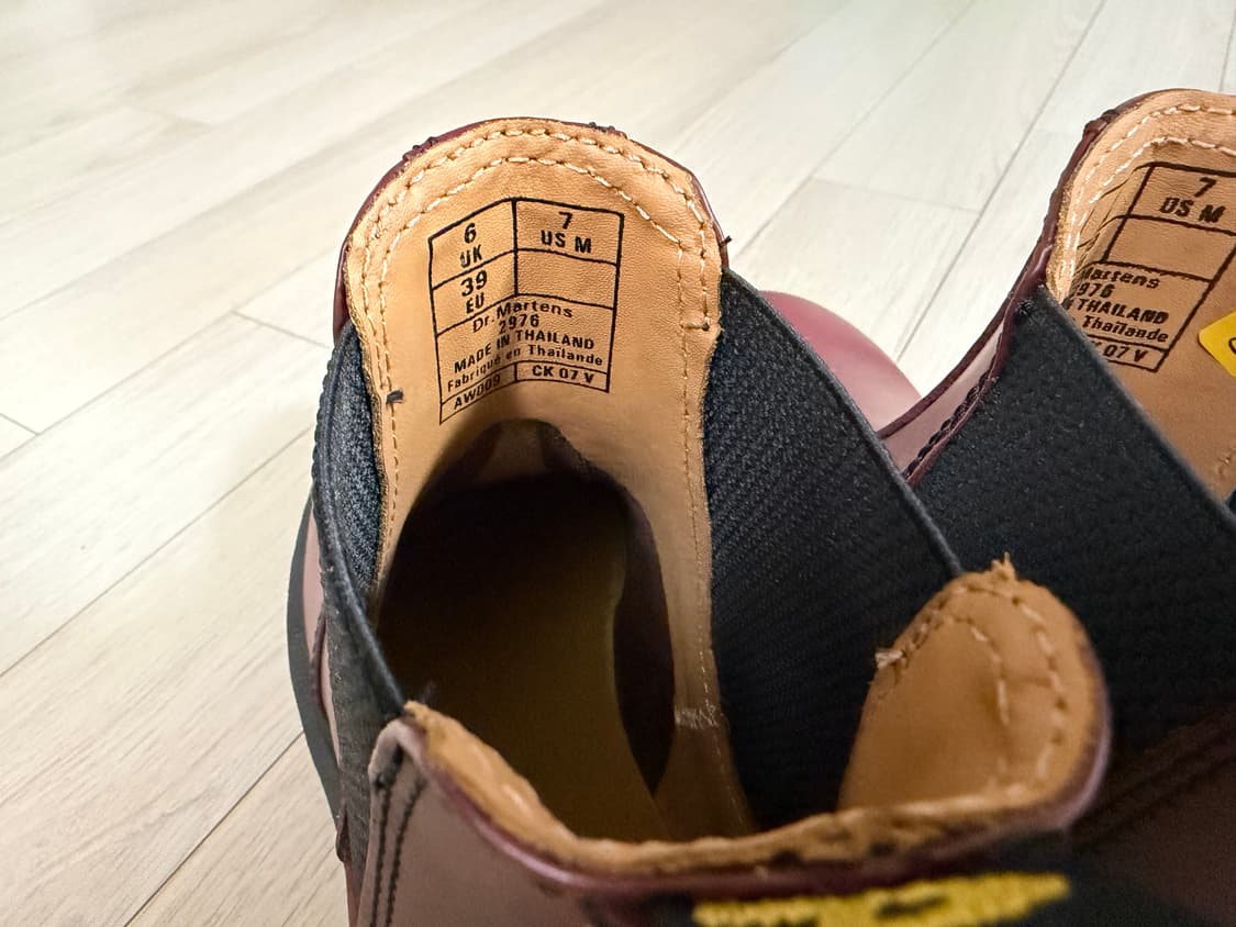 닥터마틴 2976 체리 레드 첼시 부츠 UK6 250 상품이미지3