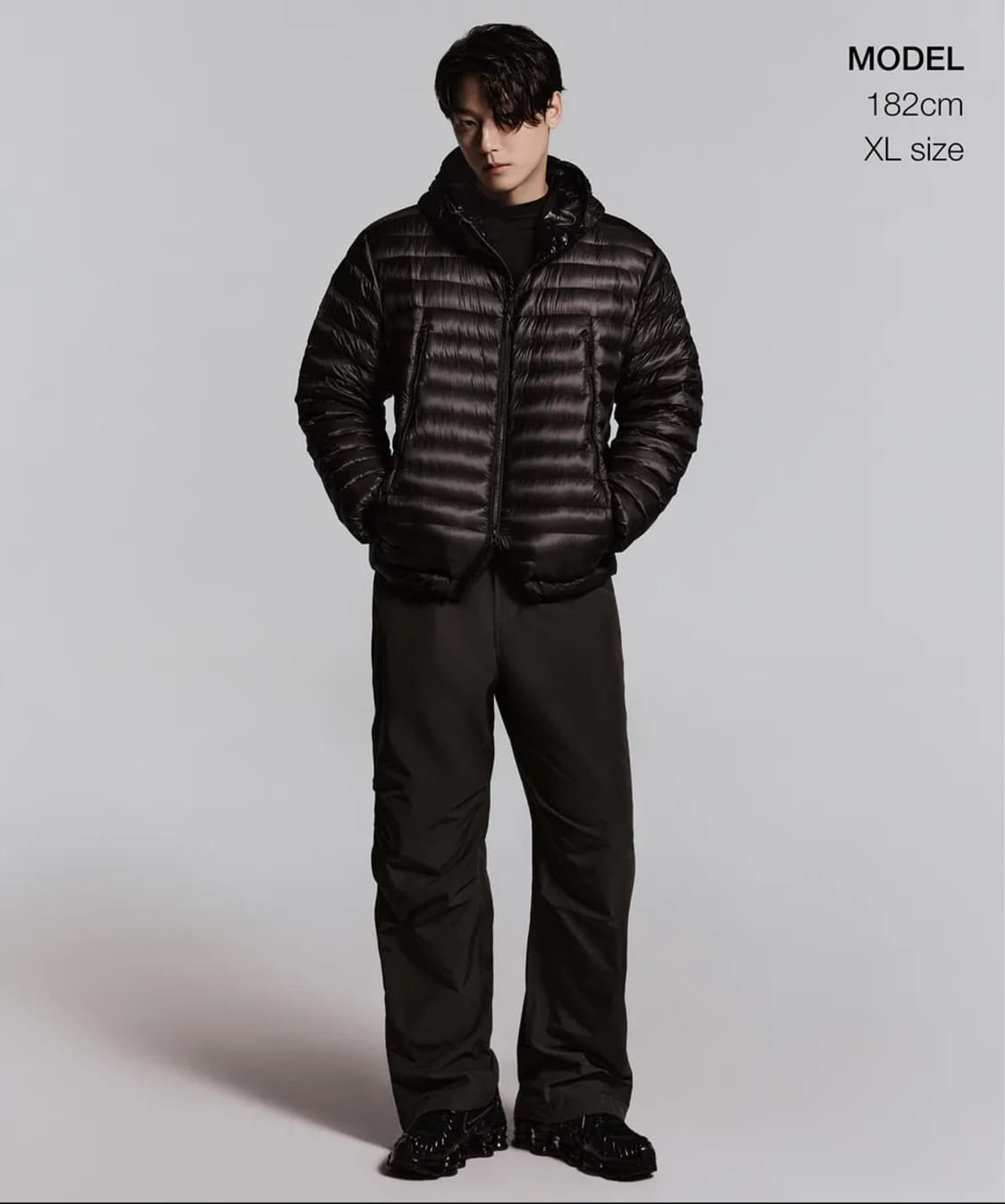 XXL)무신사 스탠다드 시티 레저 시어 립스탑 후디드 다운 머드 그레이 상품이미지3