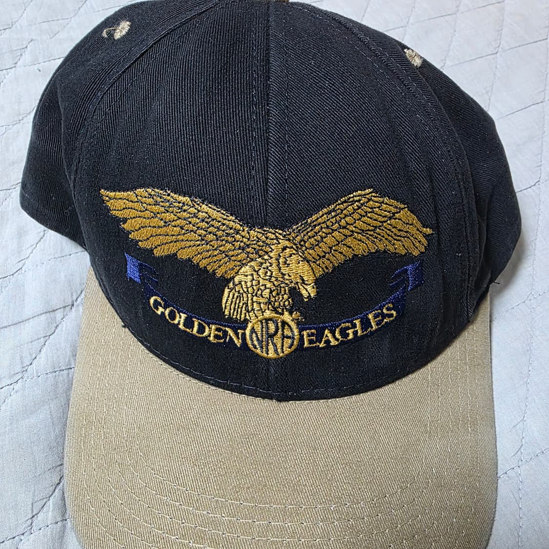 [OS] 빈티지 NRA 골든 이글 6패널 스냅백 투톤 블랙/베이지 상품이미지2