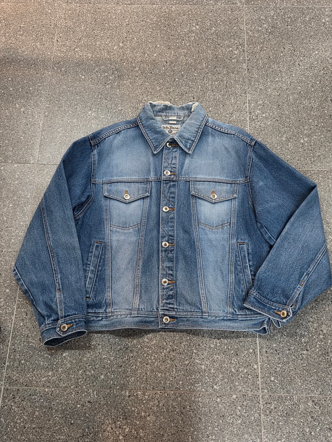 Vintage 빈티지 중청워싱 데님자켓 상품이미지2