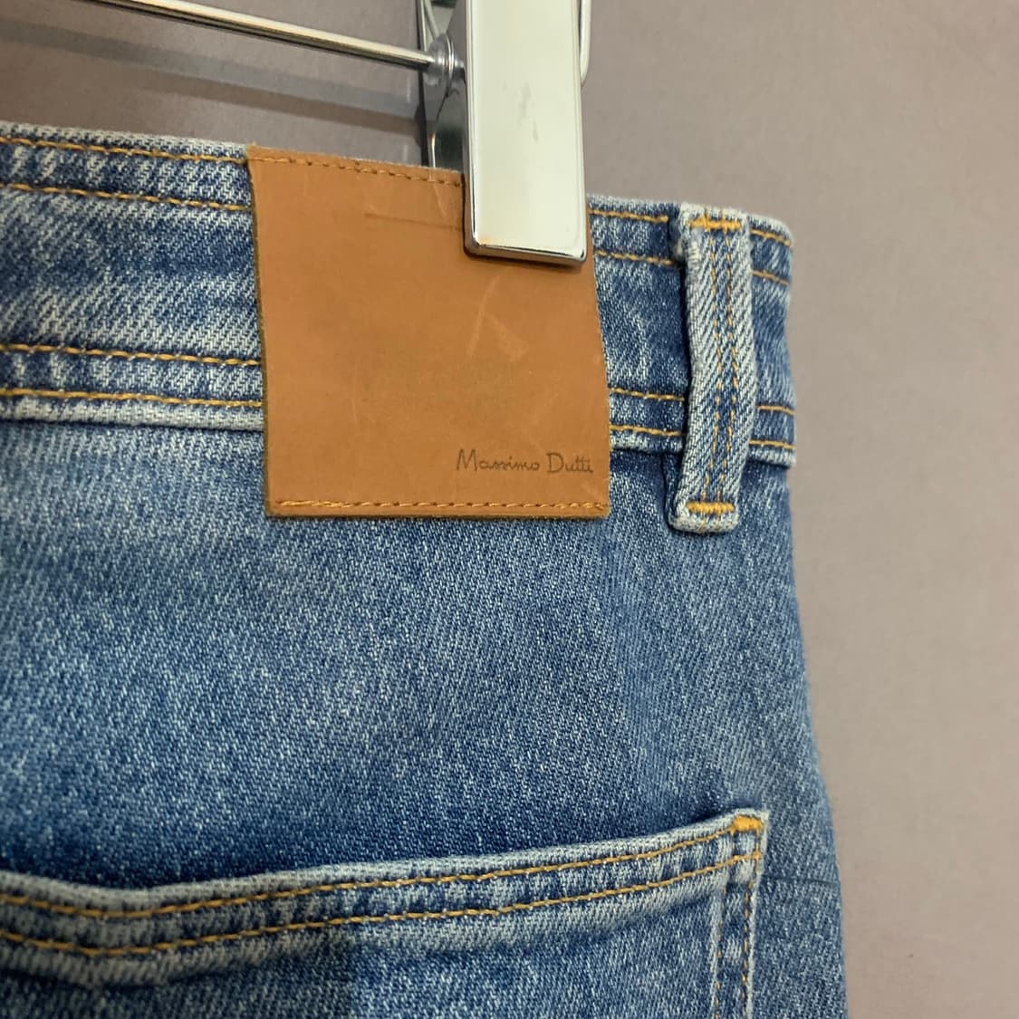 28인치 마시모두띠 밑트임 워싱 스판 데님 청바지 상품이미지3