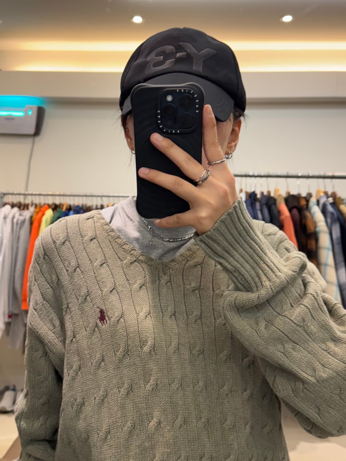 폴로 랄프로렌 브이넥 꽈배기 니트 상품이미지7