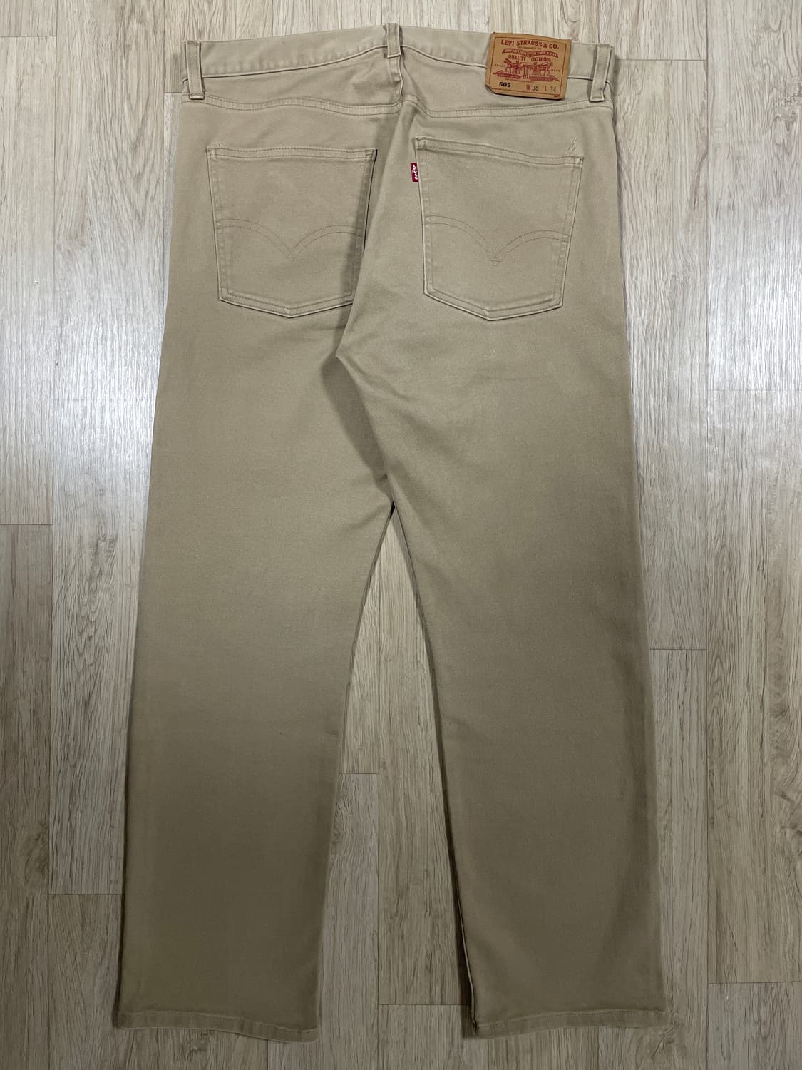 35) 00's 리바이스 재팬 505 베이지 코튼 팬츠 상품이미지3