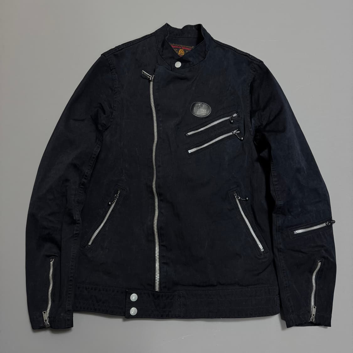 히스테릭글래머 다크네이비컬러 나일론 혼방 코팅 더블 라이더스 자켓 상품이미지8