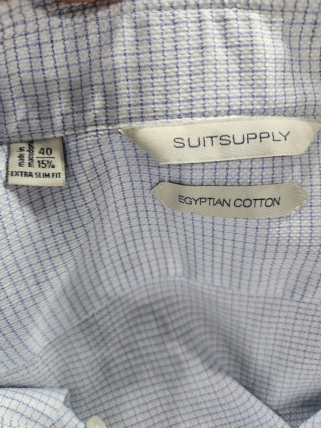 수트서플라이 체크 남성 슬림핏 95 긴팔셔츠  상품이미지3