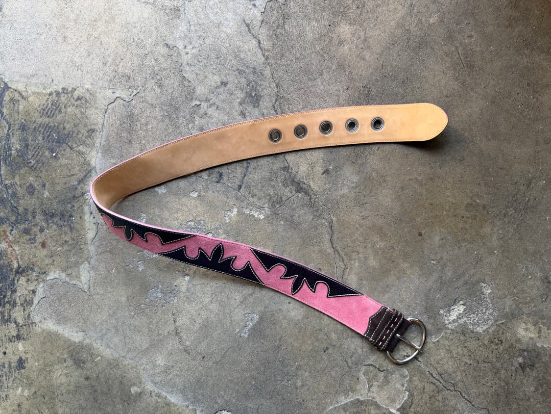 프라다 웨스턴 스웨이드/레더 벨트 상품이미지2