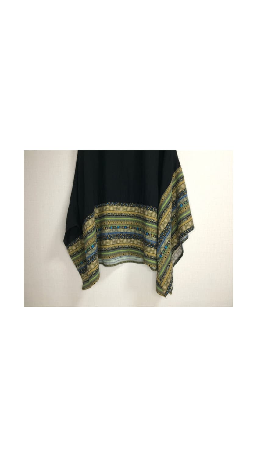 빈티지 에스닉 블랙 반팔 원피스 상품이미지3