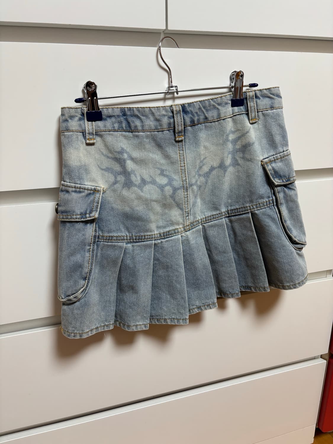로우라이즈 데님 미니 스커트 핸드메이드워싱워크 상품이미지1