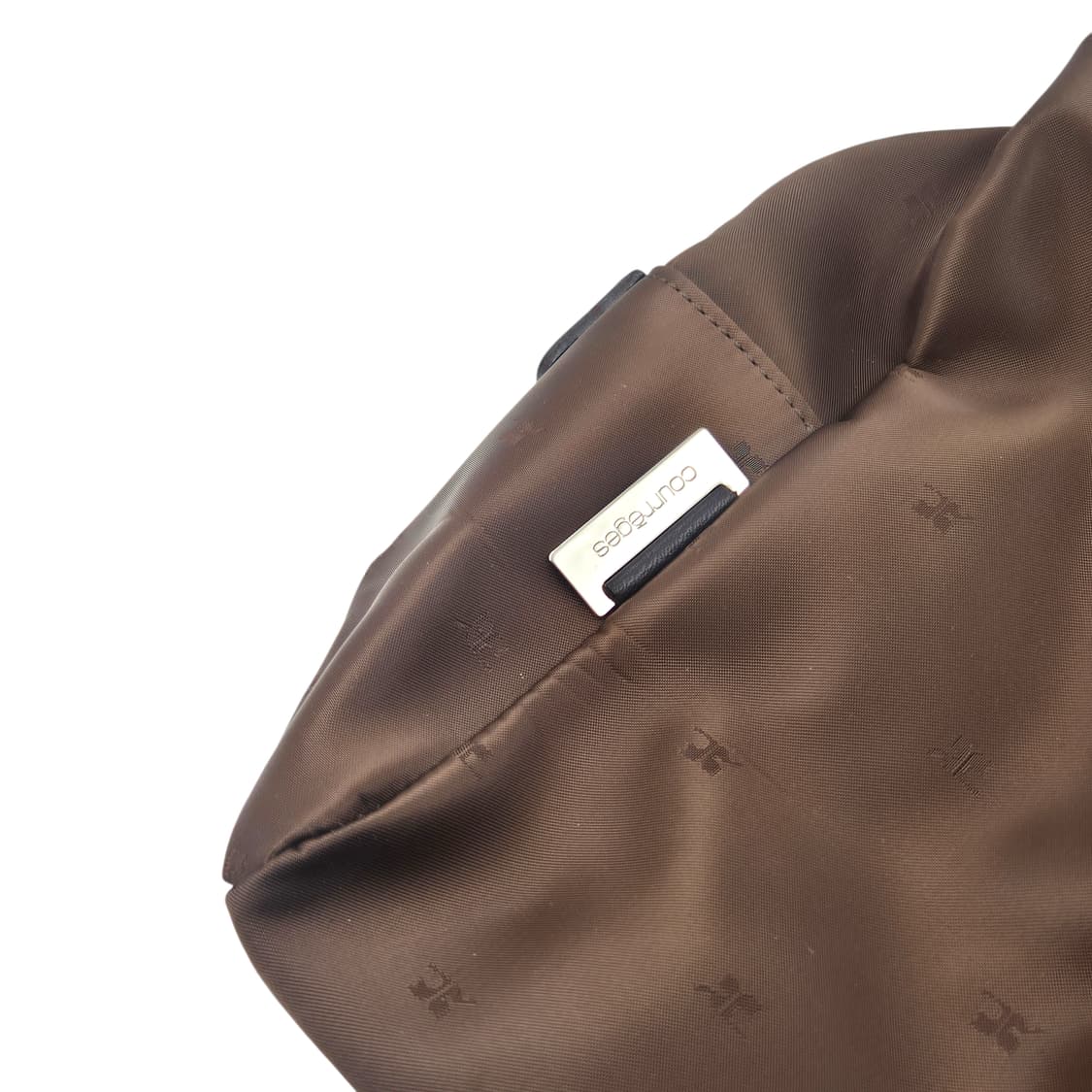 90s 꾸레쥬 모노그램 로고 브라운 메일백 상품이미지2
