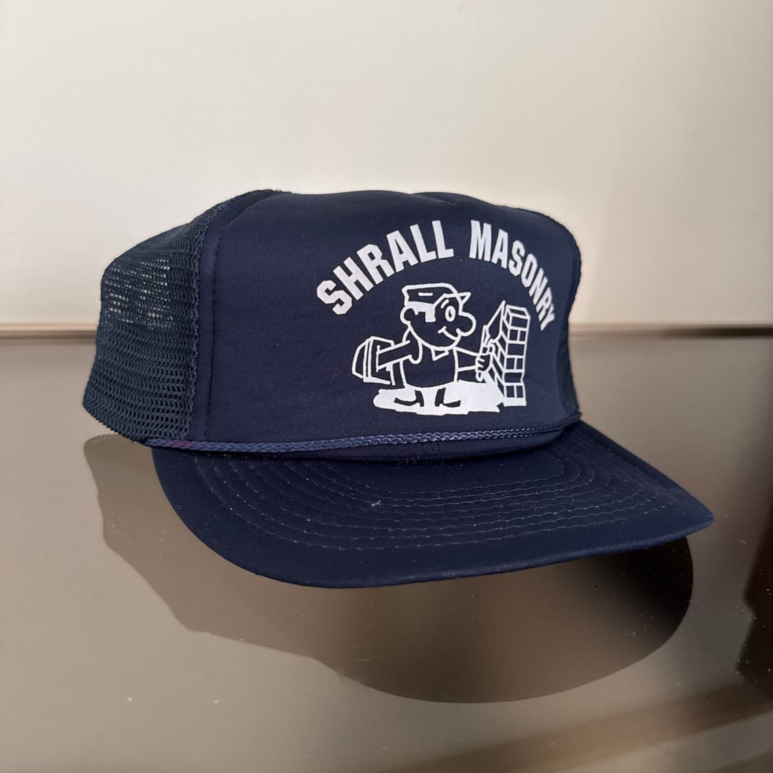 USA MASONRY 빈티지 모자 볼캡 트러커 메쉬 네이비 상품이미지3