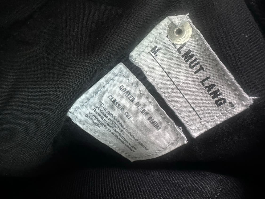 Helmut lang 1998 coated black denim 상품이미지7