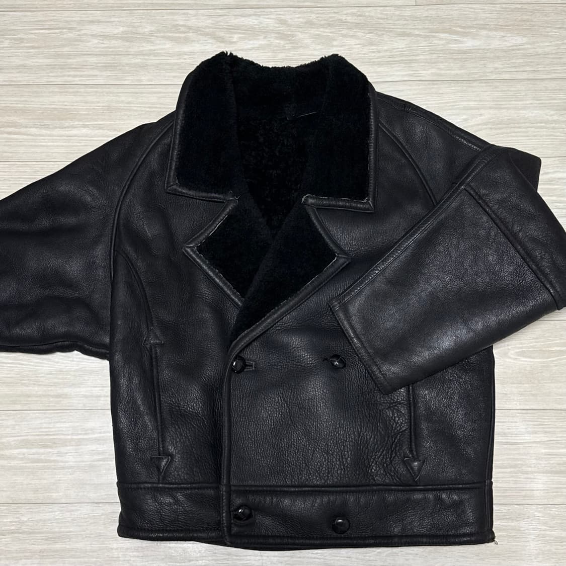 양가죽 리얼 무스탕 블랙 상품이미지1