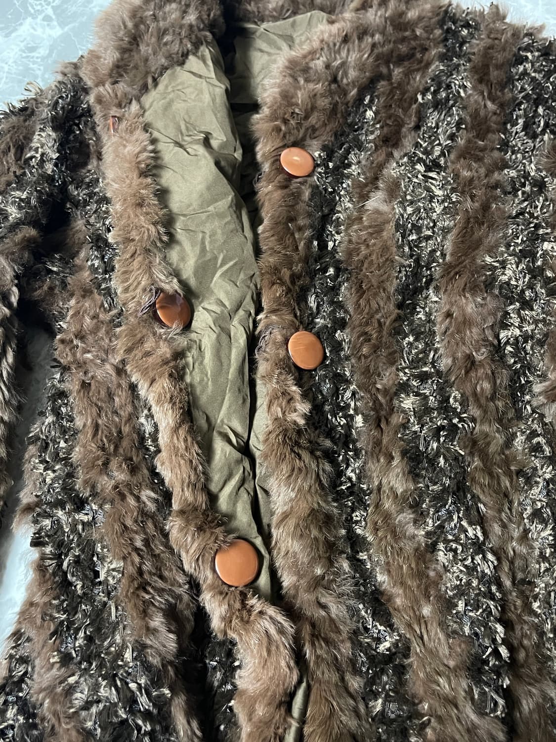 grunge fur jacket 상품이미지5