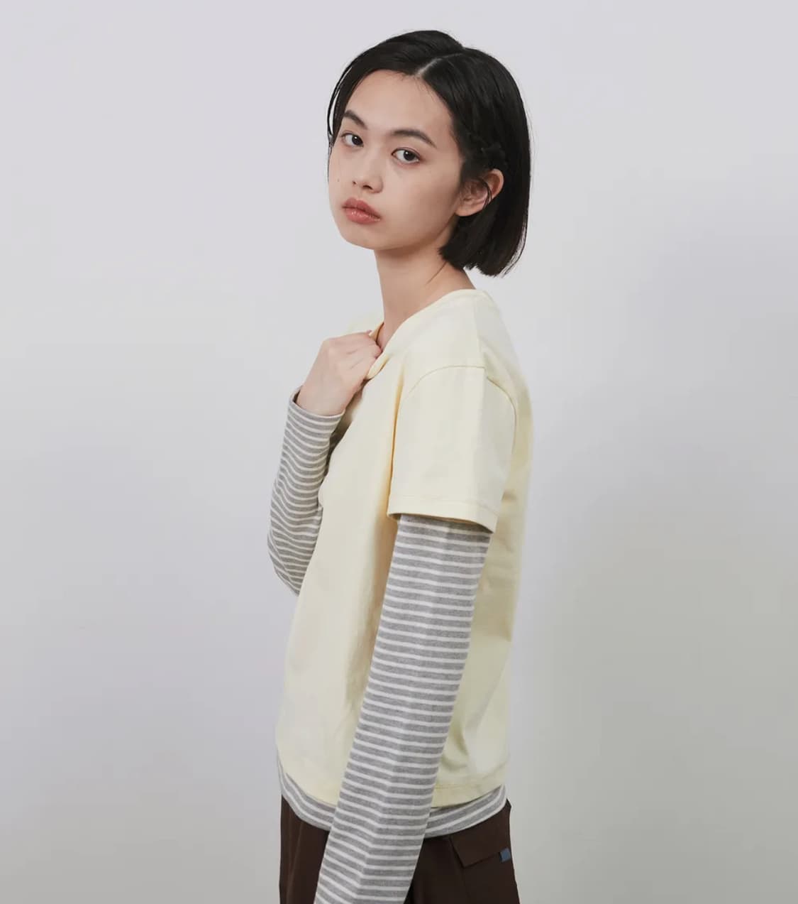 오헤시오 레이어드 스트라이 티셔츠 상품이미지2