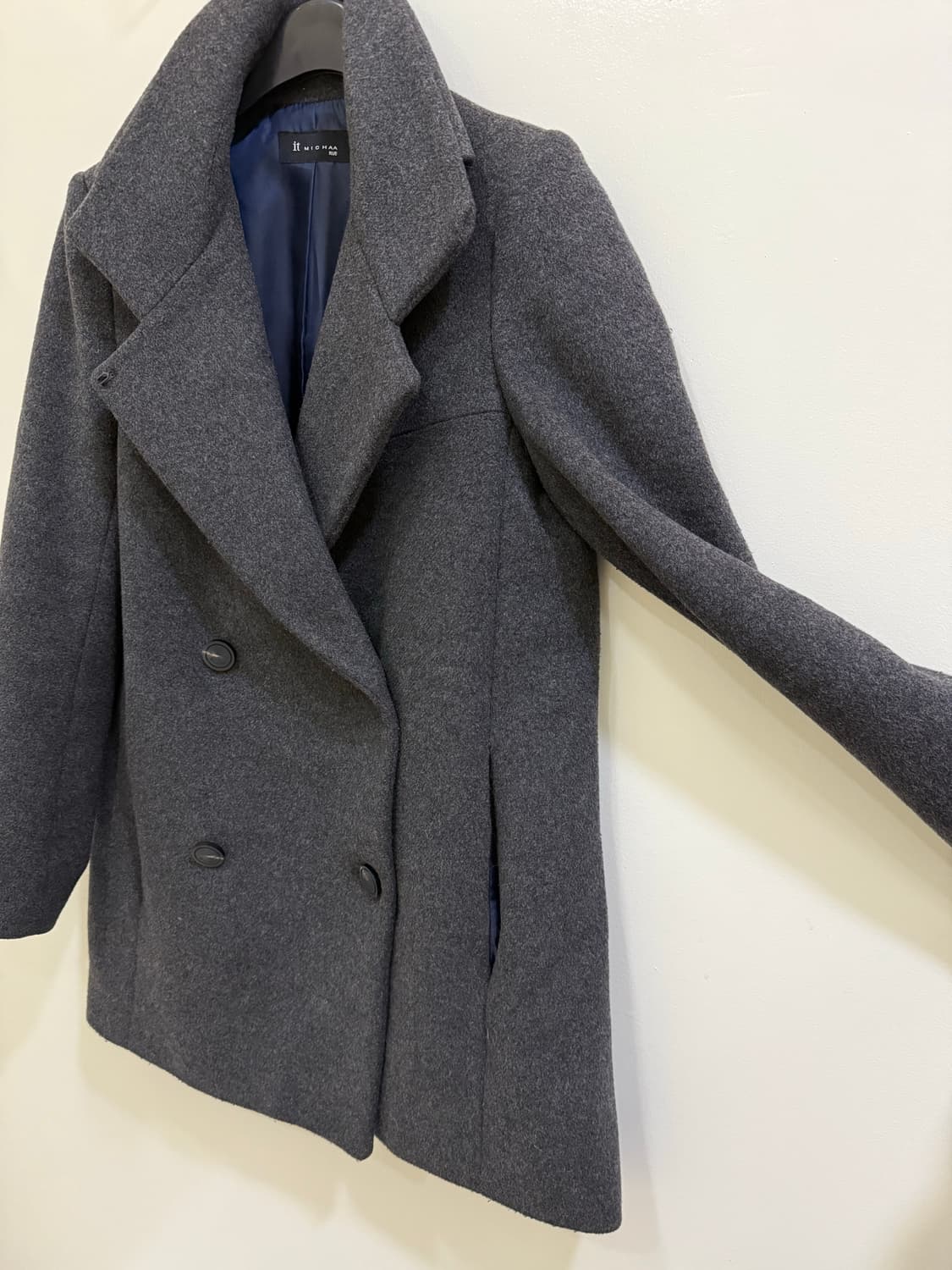 잇미샤 그레이 더블 반코트 정품 상품이미지2