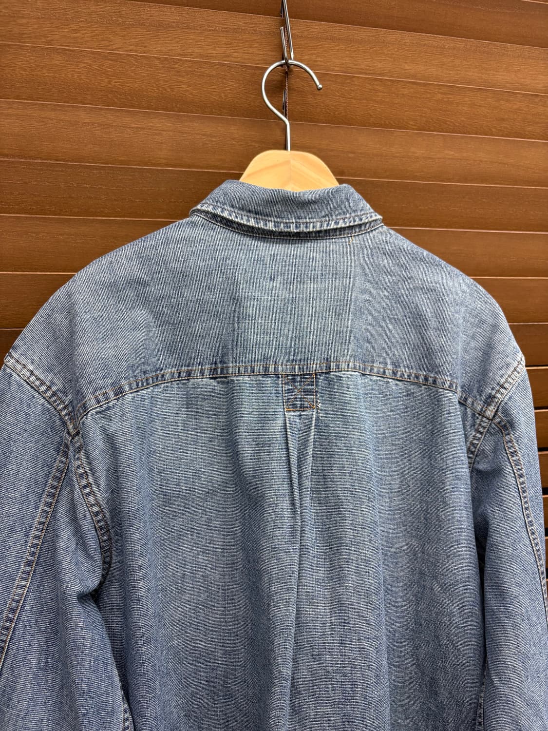 90s LLBEAN 엘엘빈 투포켓 워크 데님셔츠 상품이미지8