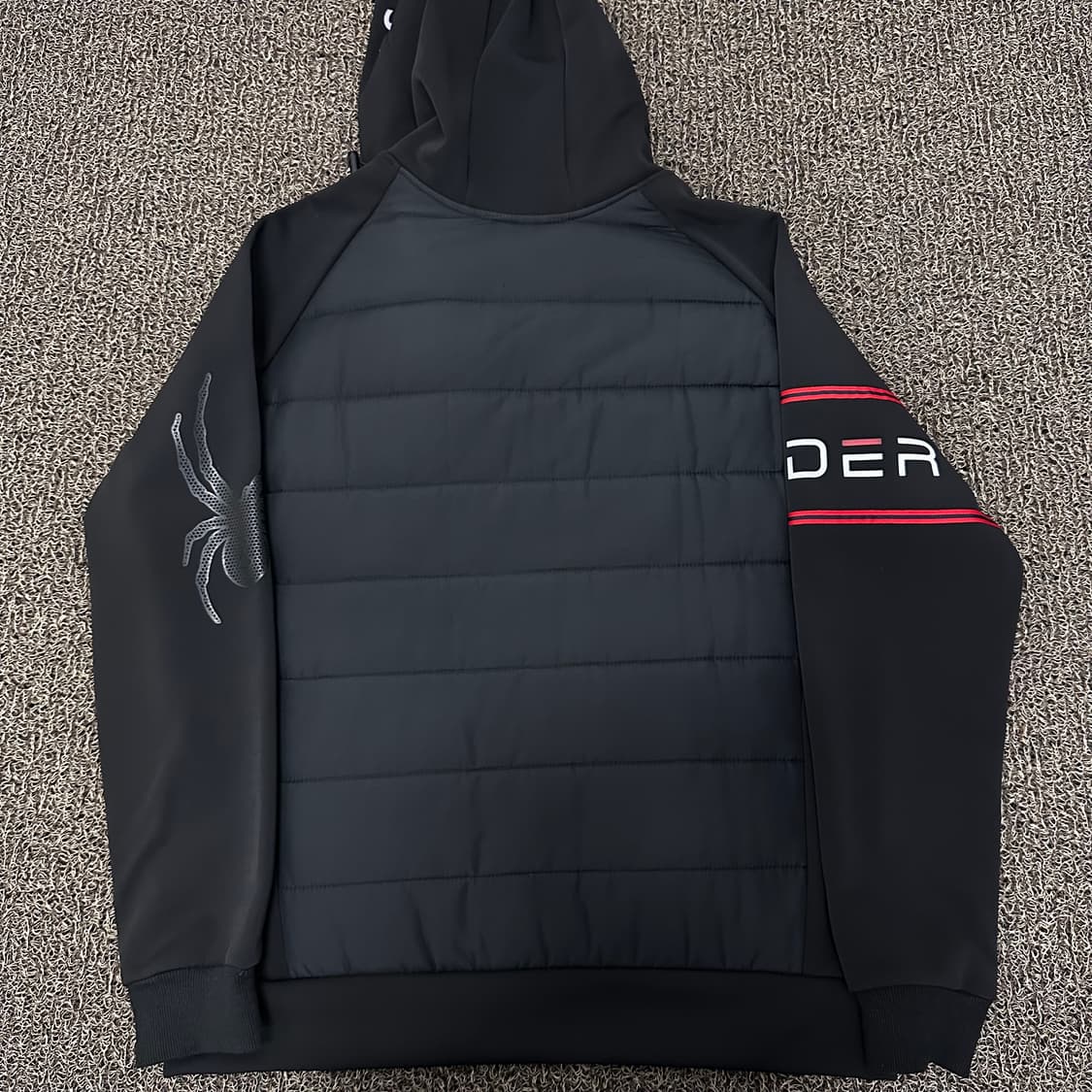 Spyder 스파이더 기모 후드 집업 블랙 105(XL) 상품이미지5