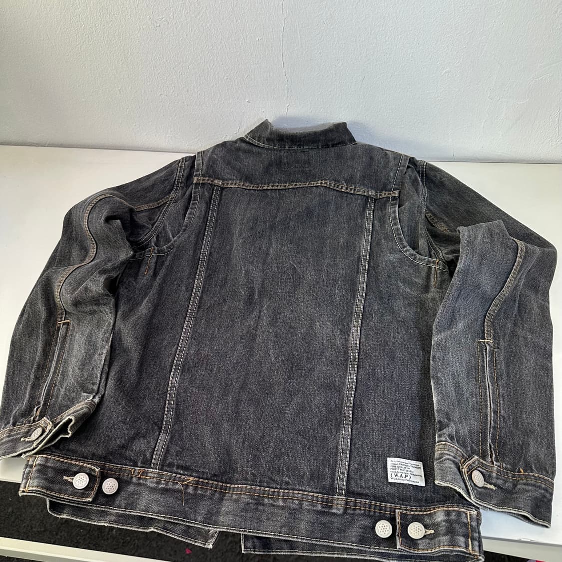 M 95 디아프바인 그레이워시드 워크웨어 데님 트러커자켓 상품이미지5