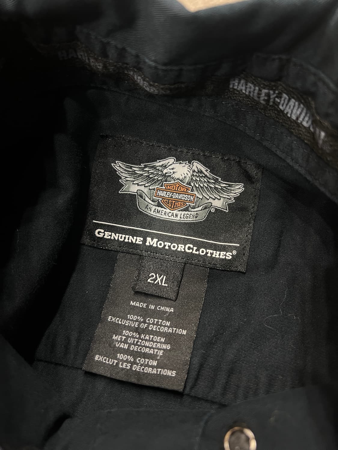 할리데이비슨 코튼 셔츠 블랙 상품이미지6